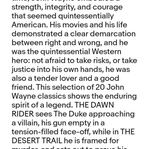 John Wayne 20 Movie Pack 3 DVD Set, SEALED - Picture 2 of 6